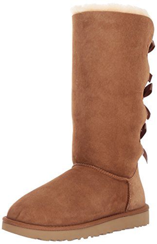 UGG Women's Bailey Bow Tall II, Chestnut, 8 M US