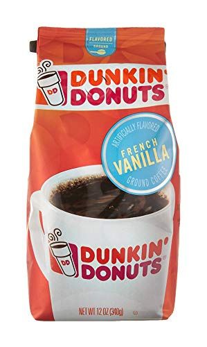 Dunkin' Donuts French Vanilla Flavored Ground Coffee, 12 Ounce