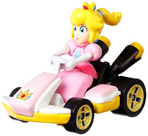 Hot Wheels GBG28 Mario Peach, Standard Kart Vehicle, Multicolour