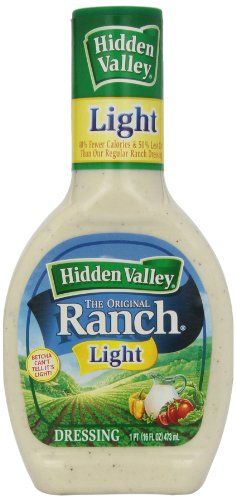 Hidden Valley Ranch Dressing, Light Original, 16-Ounce Bottles (Pack of 6)