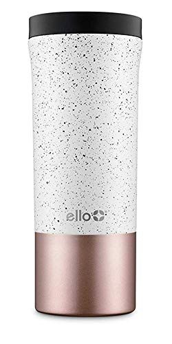 Ello Miri 16oz Stainless Steel Travel Coffee Mug (Speckle Rosegold)