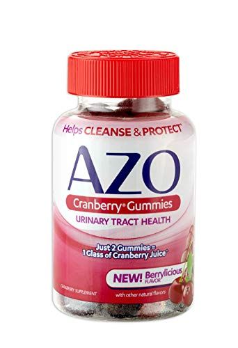 AZO Cranberry Urinary Tract Health Gummies Dietary Supplement | 2 Gummies = 1 Glass of Cranberry Juice | Helps Cleanse & Protect* | Natural Mixed Berry Flavor | 40 Gummies