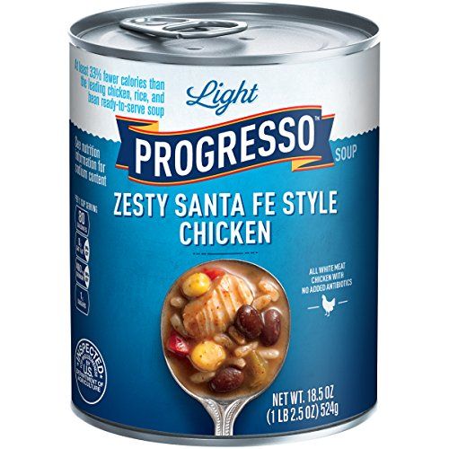 Progresso Light Santa Fe Zesty Chicken Soup, 18.5 oz, 12 Pack