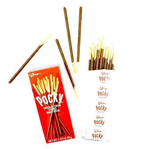 Glico Pocky Chocolate Cookie Stick, 1.41 Ounce -- 20 per case.