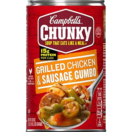 Campbell's Chunky Grilled Chicken & Sausage Gumbo, 18.8 oz. Can (Pack of 12)