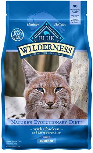 Blue Buffalo Wilderness High Protein Grain Free, Natural Adult Indoor Dry Cat Food, Chicken 2-lb