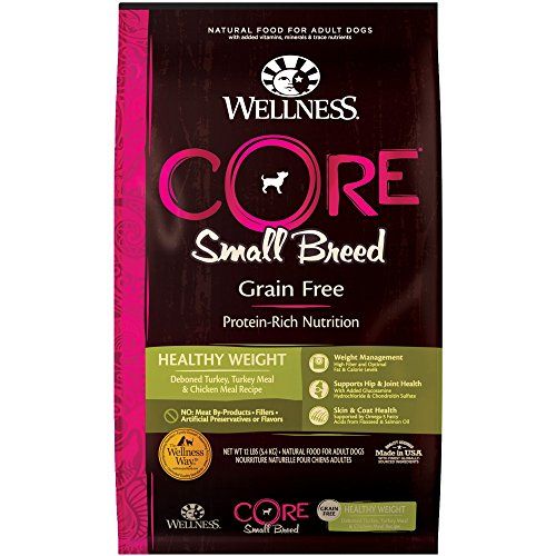 Wellness Core Natural Grain Free Dry Dog Food, Small Breed Healthy Weight, 12-Pound Bag