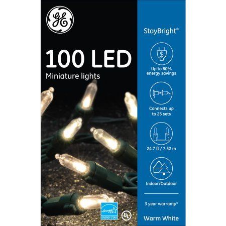 NICOLAS HOLIDAY INC GE90436 GE100LT White Staybright Set
