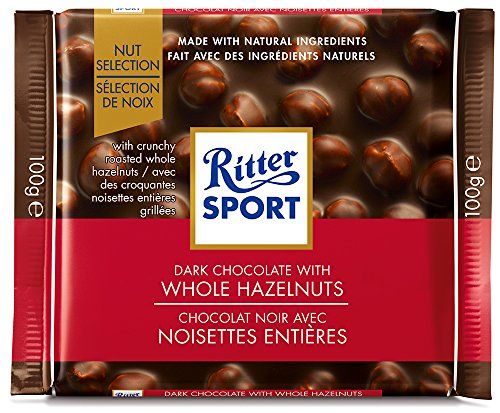Ritter Sport Whole Hazelnut Dark Bar, 3.5 Oz