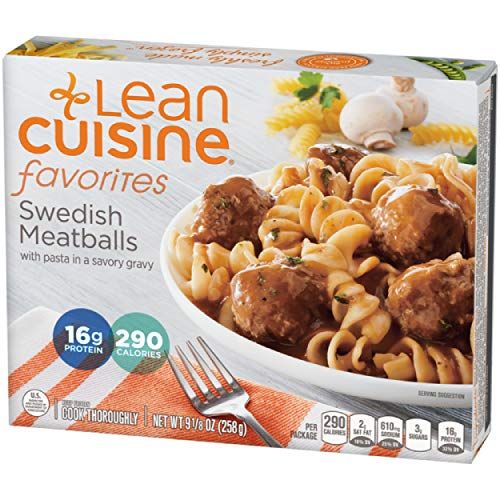 Lean Cuisine Favorites Swedish Meatballs - Frozen Meal with 16g of Protein and No Artificial Flavors, Delicious Frozen Meal, Ready in Minutes (9.125 oz.)