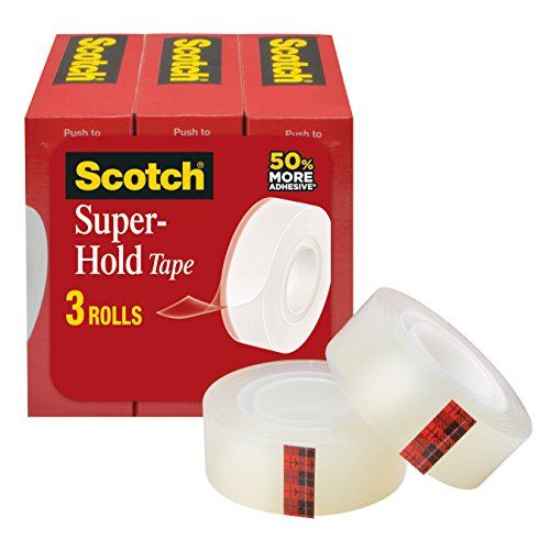 Scotch Super-Hold Tape, 3/4 in x 800 in, 3 Rolls, 1 in Core (700S3)
