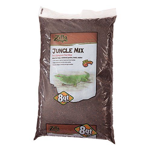Zilla Reptile Terrarium Bedding Substrate Jungle Mix Moss & Fir, 8-Qt.
