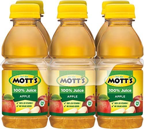 Mott's 100% Original Apple Juice, 8 fl oz bottles, 6 pack