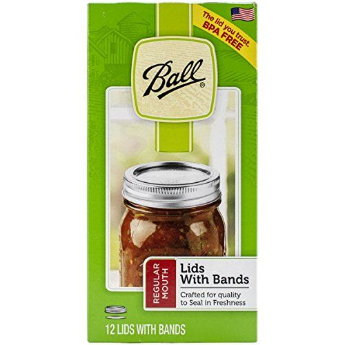 Ball 114403 Lid/Band Regular Mouth Silver 12pc Jar Lids & Bands,