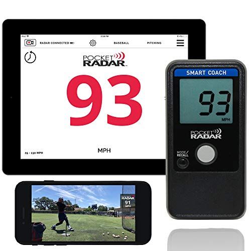 Pocket Radar Smart Coach/Bluetooth App Enabled Radar Gun Allows Remote Display and Speed in Video