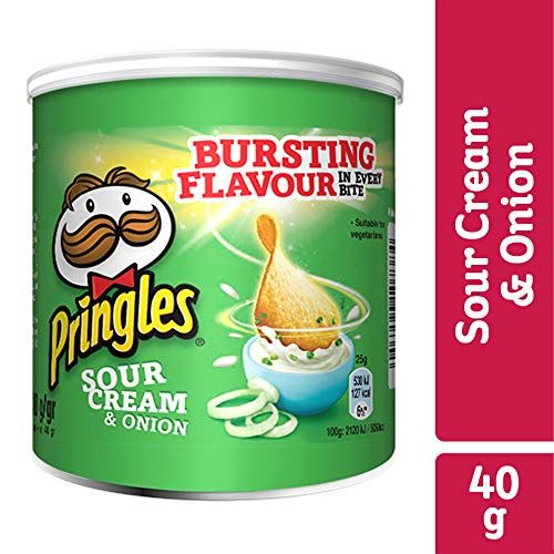 Pringles Sour Cream and Onion Flavour 40 g (Pack of 12)