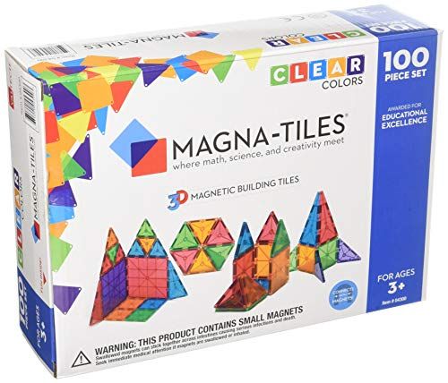 Magna-Tiles Clear Colors 100 Piece Set