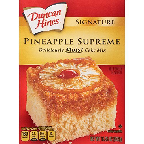 Duncan Hines Signature Cake Mix, Pineapple Supreme, 15.25 Ounce (Pack of 12)