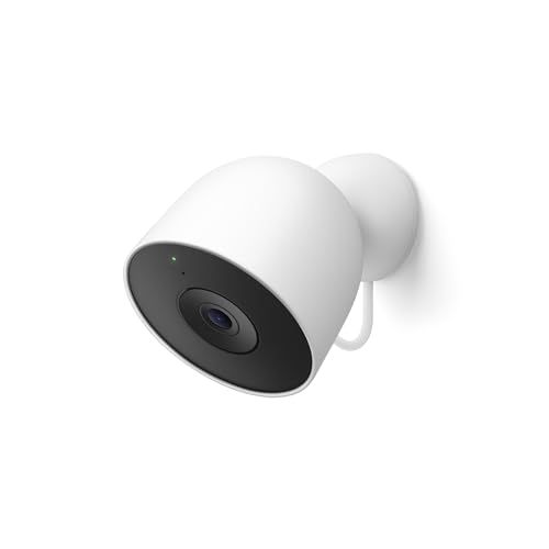 Google Nest Cam Outdoor (Wired, 2nd Gen) - Security Camera with 2K Video and Gemini, Night Vision, 2-Way Audio - Works with Google Home - 2025 Model - Snow