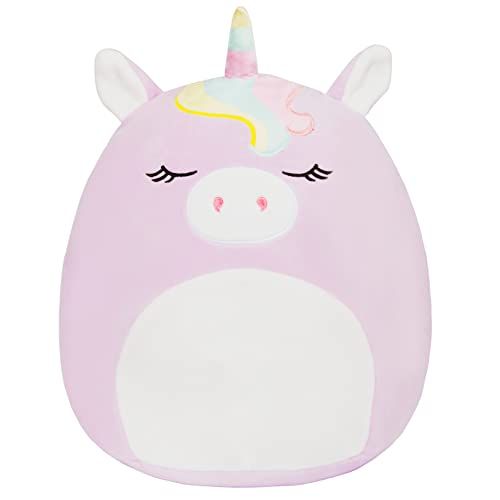 Squishmallow Large 16" Silvia The Purple Unicorn - Official Kellytoy Plush - Soft and Squishy Unicorn Stuffed Animal Toy - Great Gift for Kids