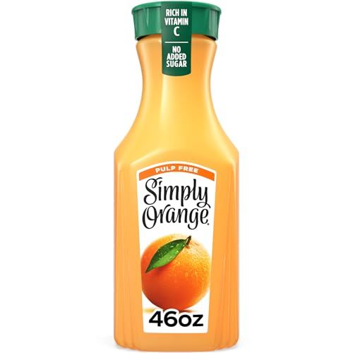 Simply Orange Pulp Free Orange Juice Bottle, 46 fl oz