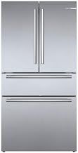 Bosch 800 Series B36CL80SNS 36 Inch Smart Freestanding Counter Depth 4 Door French Door Refrigerator with 20.5 cu. ft. Total Capacity in Stainless Steel (Bar Handle)