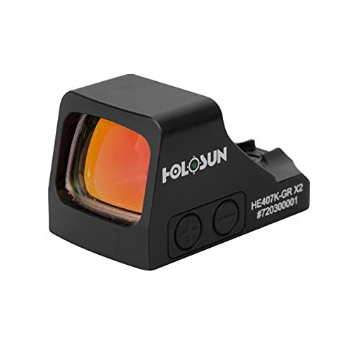 HOLOSUN HE407K-GR-X2 6MOA Green Dot-Only Open Reflex Sight w/Shake Awake HE407K-GR-X2