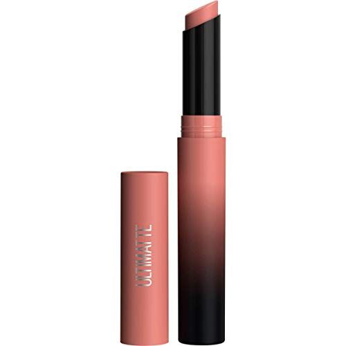 Maybelline Color Sensational Ultimatte Lipstick, Lightweight Comfortable Lip Color, Intense Color Pigment, Soft Powder, Matte Slim Lipstick, More Buff, 0.06 oz.