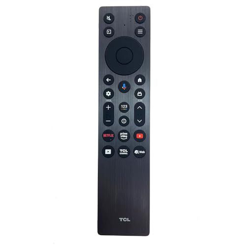 NTQinParts Voice TV Remote Control Controller Replacement for TCL 55QM6K 55-Inch, 65QM6K 65-Inch, 75QM6K 75-Inch, 85QM6K 85-Inch QM6K QLED 4K Smart QD-Mini LED TV (2025 Model)