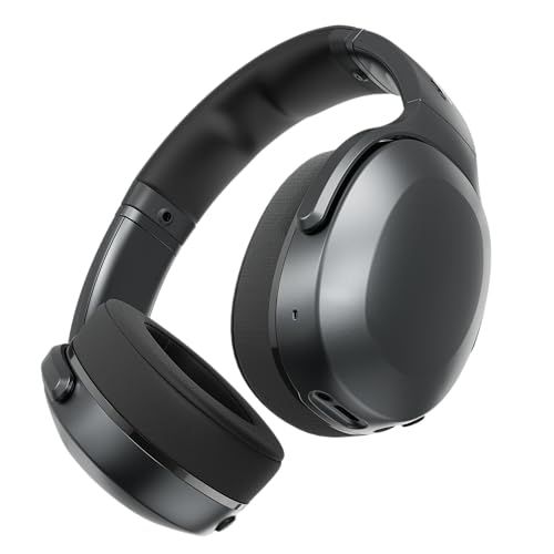 Skullcandy Crusher 540 Active Wireless Bluetooth Headphones with Multi-Sensory Bass, Noise Isolating Over-Ear Fit, Sweat and Water Resistant, 40 Hours Battery, Microphone for iPhone Android - Coal