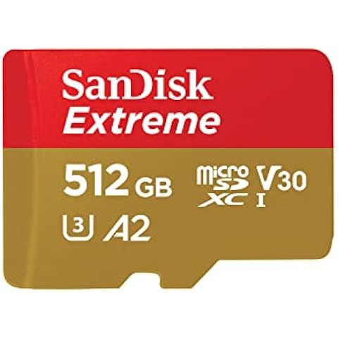 SanDisk 512GB Extreme microSDXC UHS-I Memory Card with Adapter - Up to 190MB/s, C10...