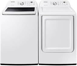 SAMSUNG WA45T3200PR White HE Top Load Washer/Dryer Pair
