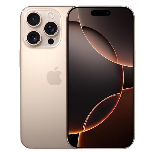 Apple iPhone 16 Pro Max, US Version, 256GB, Desert Titanium - Unlocked (Renewed)
