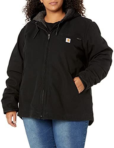 Carhartt Women's OJ141 Shrpa Lind HDD Jacket, Black, Medium