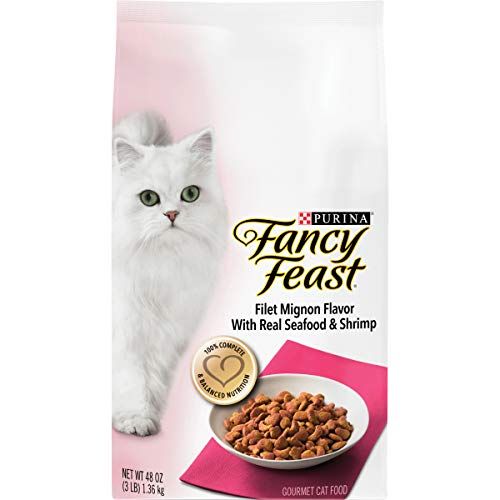 Purina Fancy Feast Dry Cat Food, Filet Mignon Flavor With Real Seafood & Shrimp - 3 lb. Bag