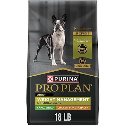 Purina Pro Plan Small Breed Weight Management Dog Food, Shredded Blend Chicken & Ri...