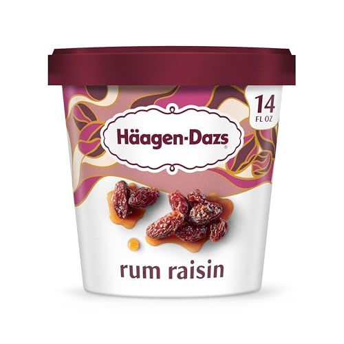 Haagen-Dazs, Rum Raisin Ice Cream, 14 fl oz (Frozen)