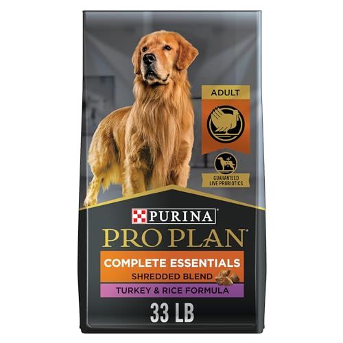 Purina Pro Plan High Protein Dog Food With Probiotics for Dogs, Shredded Blend Turkey & Rice Formula - 33 lb. Bag