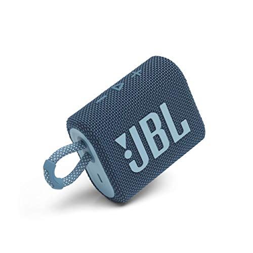 JBL Go 3 - Portable Mini Bluetooth Speaker, big audio and punchy bass, IP67 waterproof and dustproof, 5 hours of playtime, speaker for home, outdoor and travel (Blue)