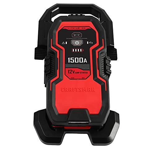 CRAFTSMAN CMXCESM264 1500A 12V Lithium Jump Starter – Portable USB Power – Up to 35 Jumps Per Charge – LED Area Light – Starts Up to 8.0L Gas and 4.5L Diesel Engines