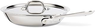 All-Clad D3 3-Ply Stainless Steel Fry Pan With Lid 10 Inch, Induction Compatible, Oven Broiler Safe 600F, Fast and Even Heat, Pots and Pans, Cooking Frying Pan, Skillet, Kitchen, Cookware, Silver