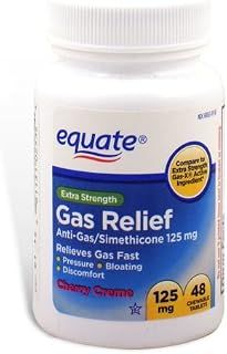 Equate Gas Relief, Extra Strength, Simethicone 125 mg, 48 Chewable Tablets, Compare to Gas-X