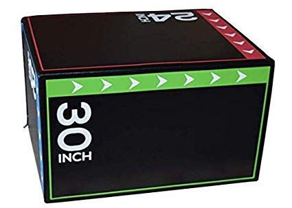 BalanceFrom 3 in 1 20" 24" 30" Foam Plyometric Box Jumping Exercise (Regular, 16 Pounds)