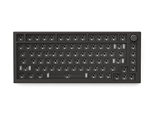 Glorious Modular Mechanical Gaming Keyboard - 75% / Barebones/Pre Built/Black and White (Barebones (Black))