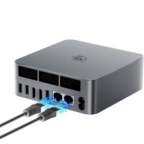 Beelink EQR6 Mini PC, AMD Ryzen 5 6600U(up to 4.5GHz, 6C/12T), Mini Computer 24GB LPDDR5 RAM 500G NVME SSD, Micro PC 4K@60Hz Dual HDMI Display/WiFi6/BT5.2/Office/Home/HTPC/Built-in PSU