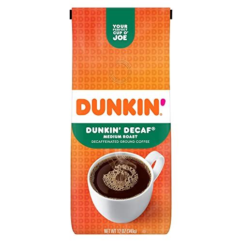 Dunkin' Original Blend Medium Roast Decaf Ground Coffee, 12 Ounces