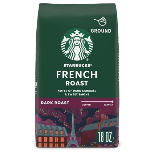 Starbucks Ground Coffee, Dark Roast Coffee, French Roast, 100% Arabica, 1 bag (18 oz)