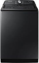SAMSUNG 5.5 Cu. Ft. Smart Top Load Washer with Super Speed Wash in Brushed Black