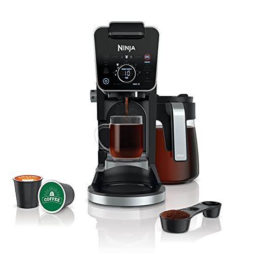 Ninja Drip Coffee Maker With K Cup Combo, DualBrew Pro Specialty Coffee System, Coffee Machine Compatible with K-Cup Pods, 12 Cup Single Serve Coffee Makers with Paper Filter, CFP301