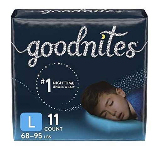 GoodNites Nighttime Bedwetting Underwear Boys' L 6895 lb. Ct, White, 11 Count